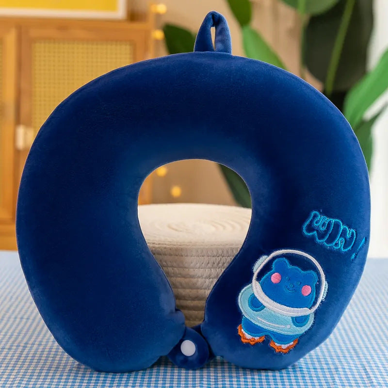 Unisex Neck Support Pillow with Cute Animal Design Bowlift