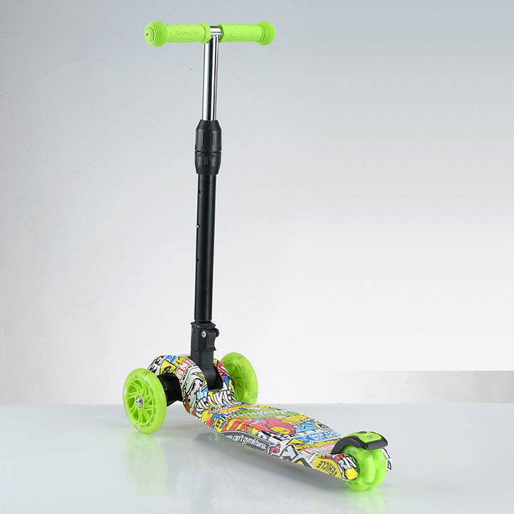 Kid-Friendly Foldable Kick Scooter Bowlift