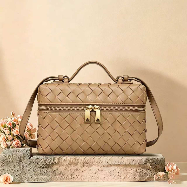Structured Woven Satchel Bag Bowlift