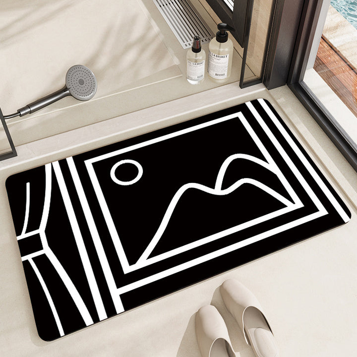 Playful Cartoon Dog-Themed Bath Mat Bowlift