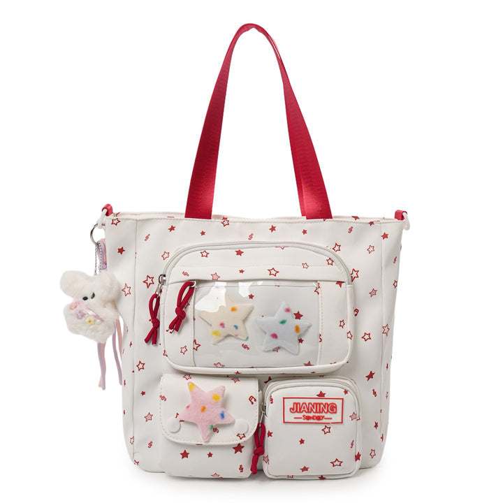 Starry-Themed Multi-Pocket Backpack Bowlift