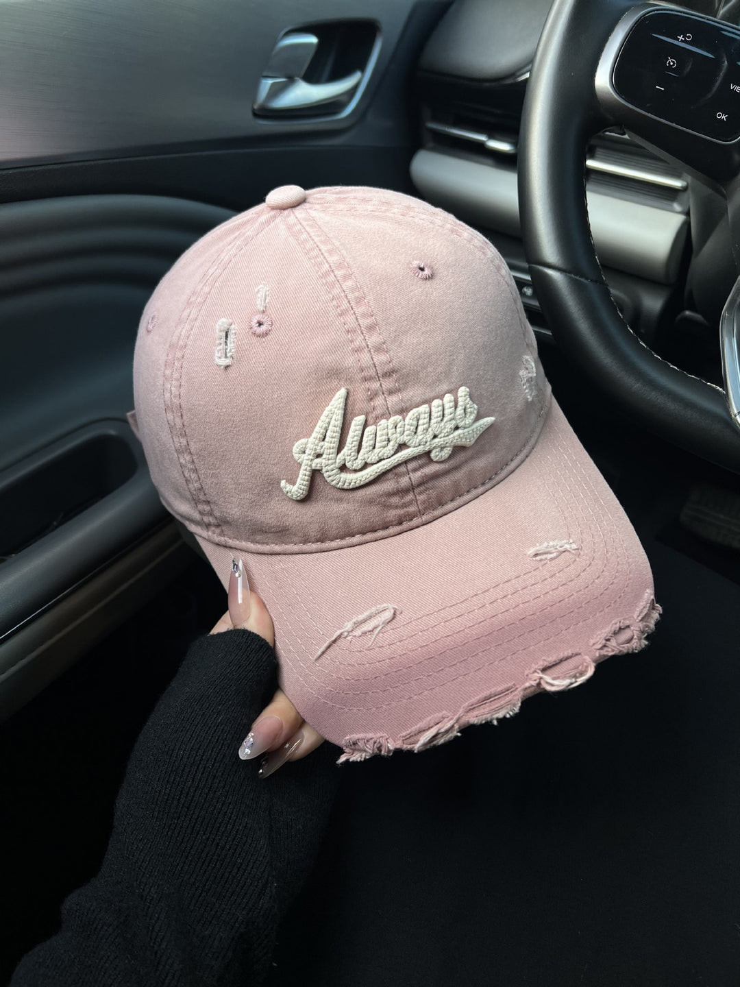 Women's Distressed Graphic Baseball Cap Bowlift