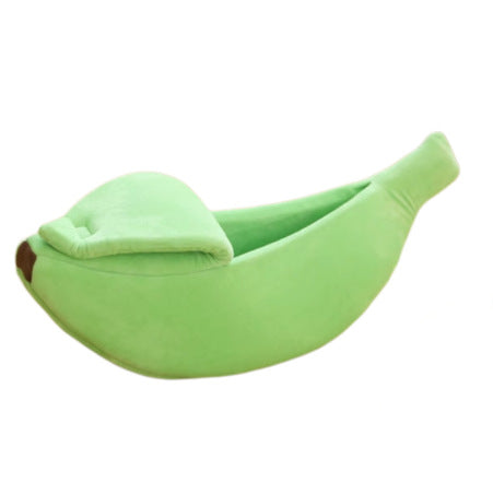 Banana-Shaped Cozy Cat Bed  Dog Bed