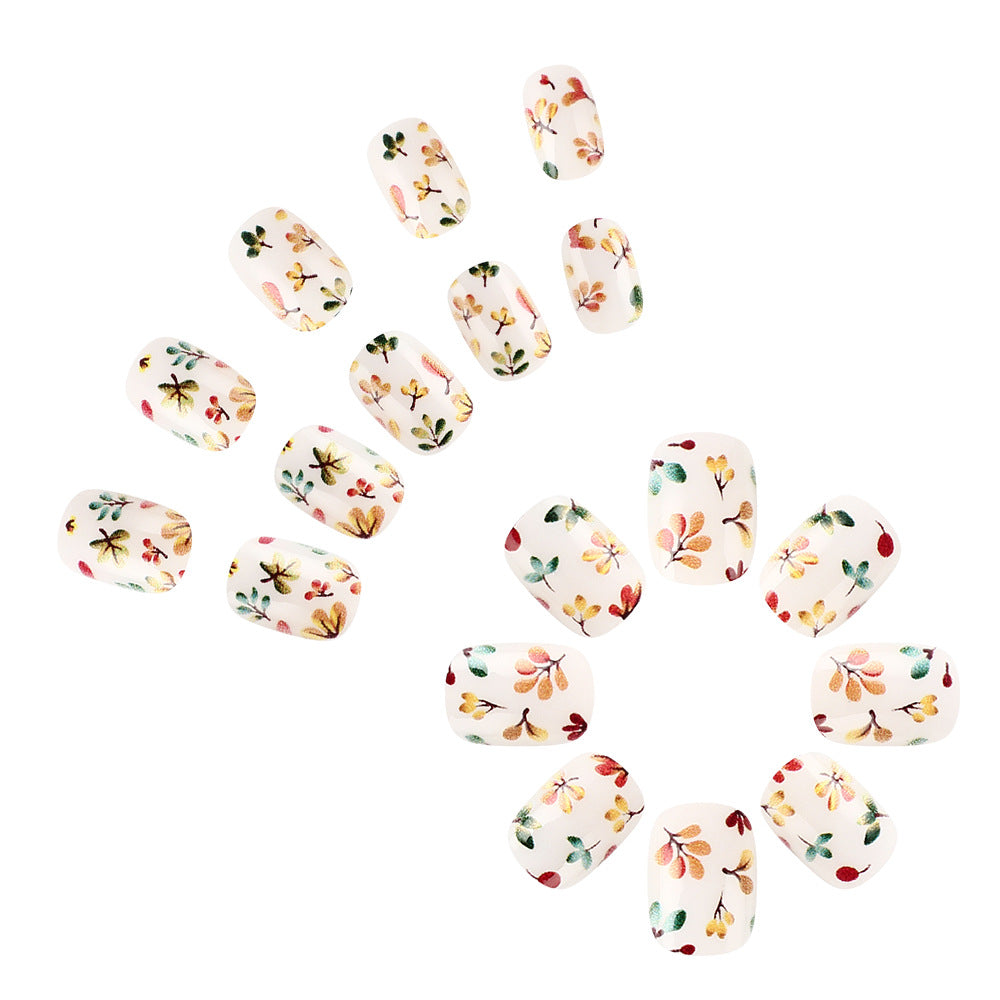 Floral Press-On Nail Art Bowlift
