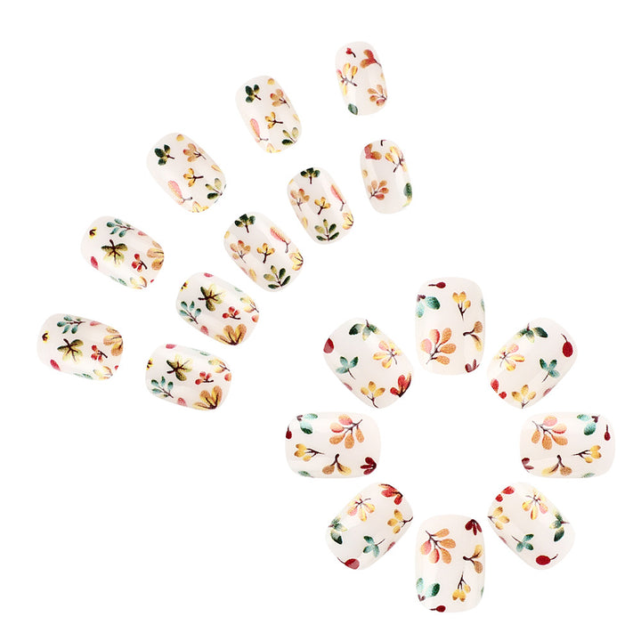 Floral Press-On Nail Art Bowlift