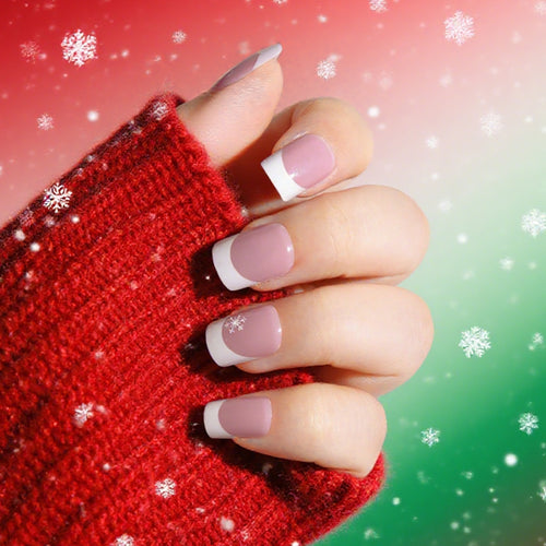 Chic Holiday-Themed Press-On Nails Bowlift
