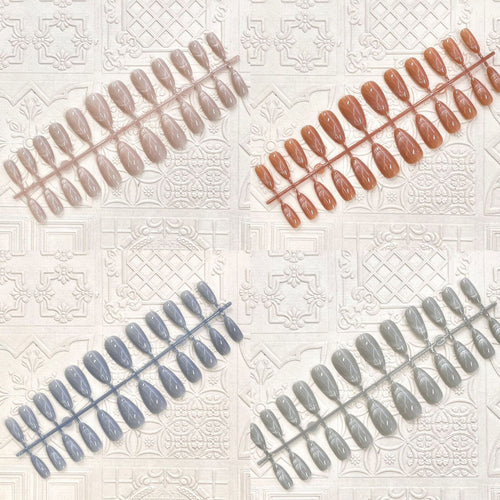 Glossy Elegant Almond-Shaped Press-On Nails Bowlift