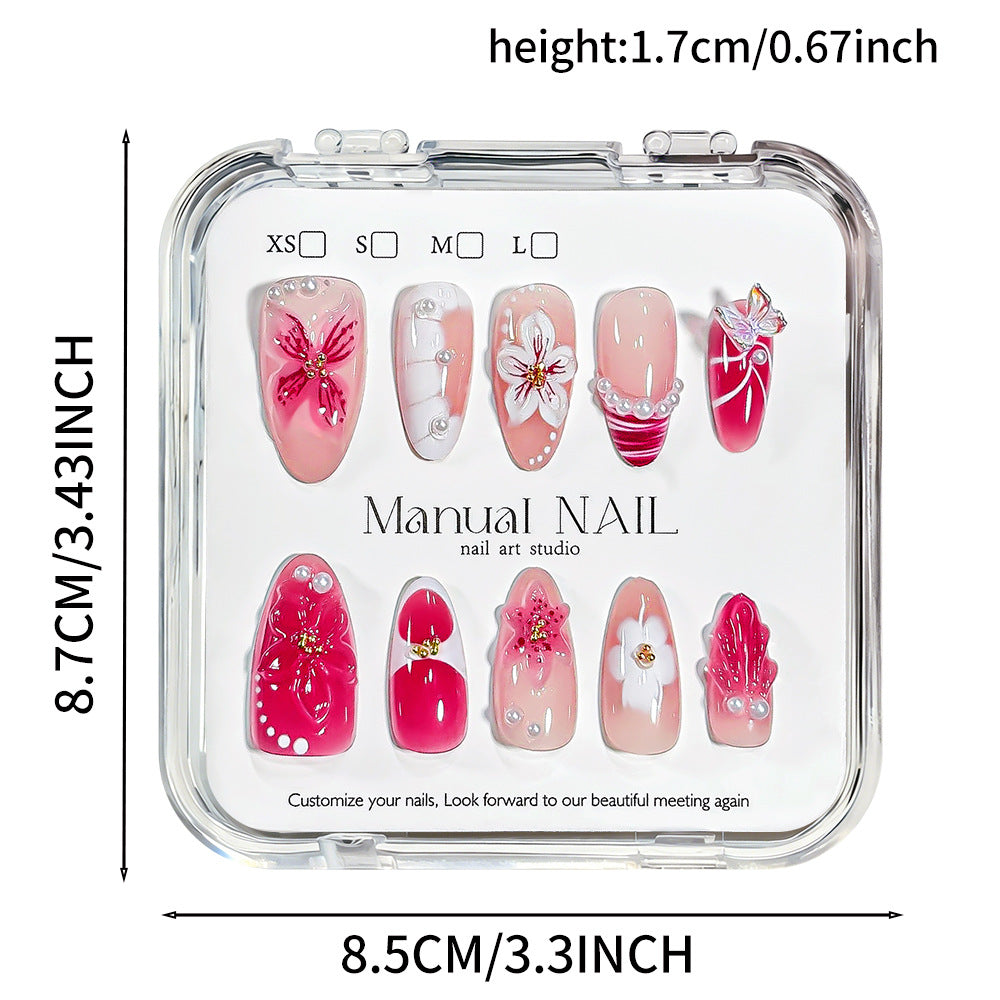 Decorative Floral Press-On Nail Art Collection Bowlift