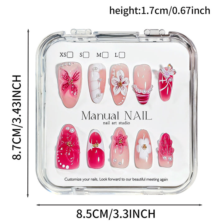 Decorative Floral Press-On Nail Art Collection Bowlift