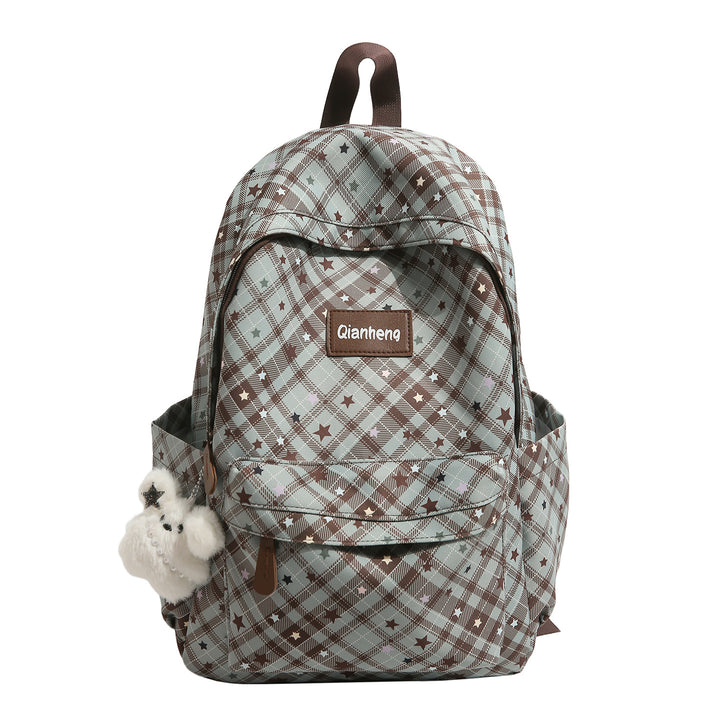 Checked Pattern Stylish Backpack