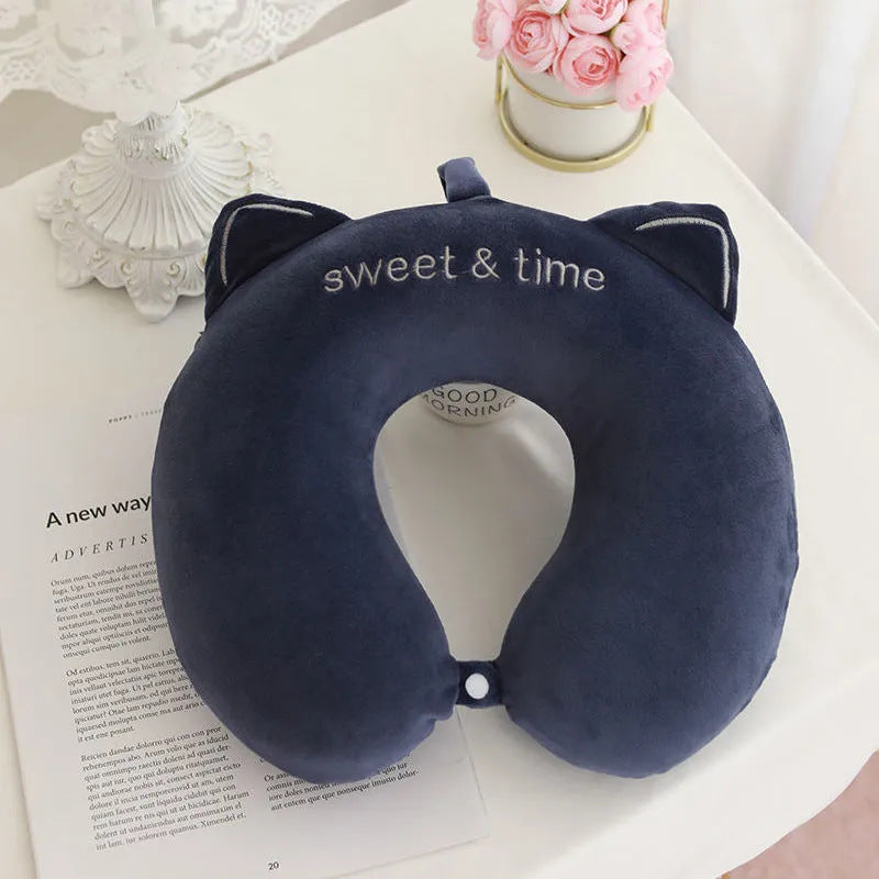 Unisex Neck Support Pillow with Cute Animal Design Bowlift