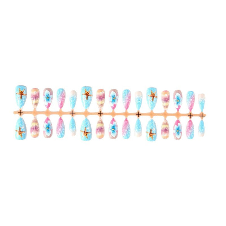 Artificial nails with maritime motifs Bowlift