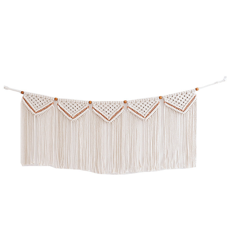 Macrame Wall Hanging Tapestry with Decorative Fringe Bowlift