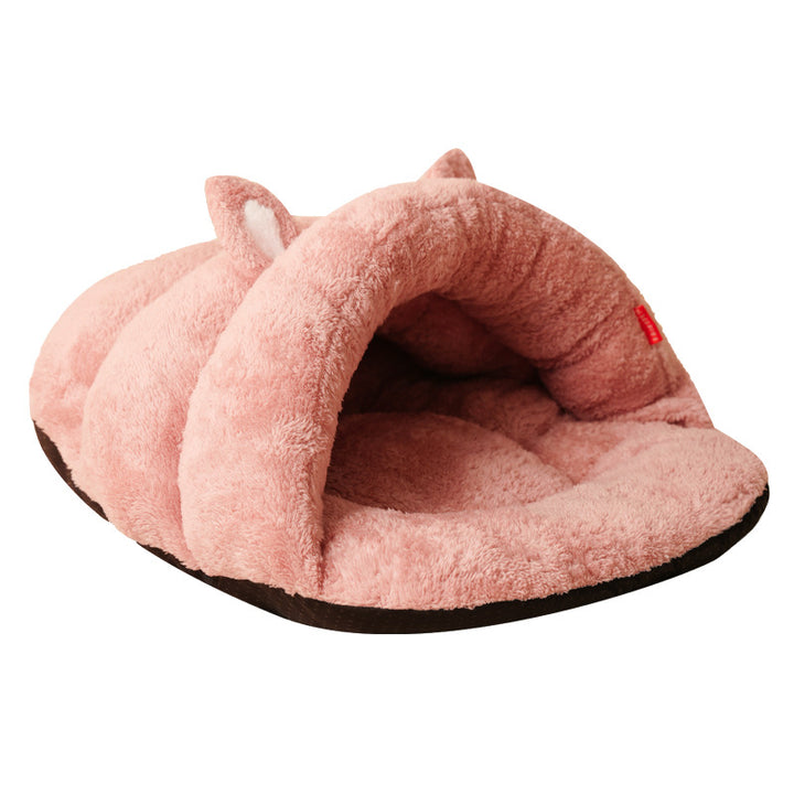 Cozy Cat-Themed Indoor Slippers   Dog Bed