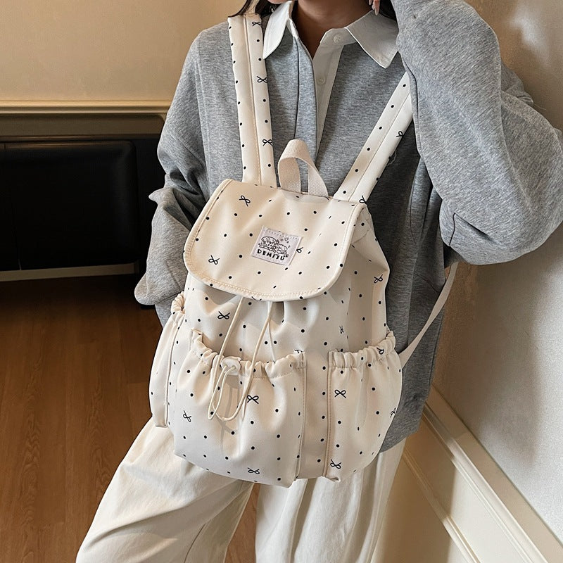 Playful Polka Dot Backpack Bowlift