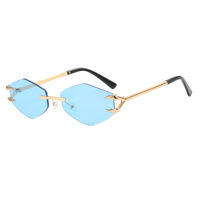 Women's extravagant hexagonal sunglasses with innovative frame and UV protection Bowlift