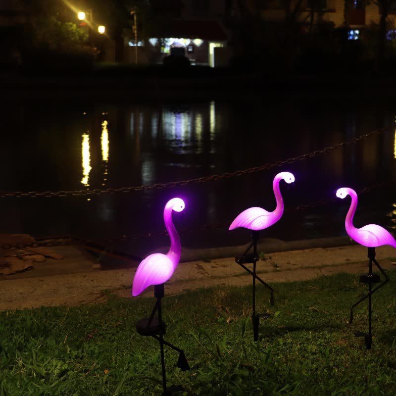 Articulated Flamingo Lawn Stake LED Accent Light With Adjustable Arm Bowlift