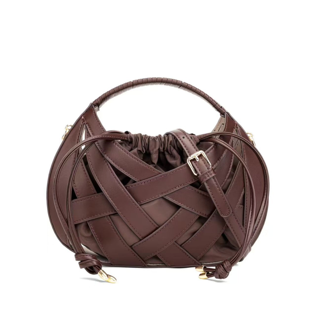 Chic Woven Handle Handbag Bowlift