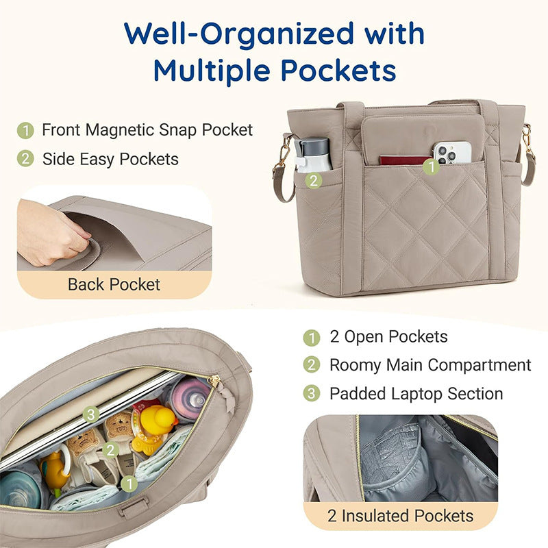 Elegant Quilted Tote Bag Bowlift