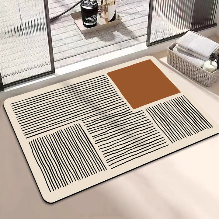 Geometric Patterned Bath Mat Bowlift