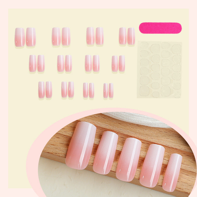 Nail set with elegant ombre design and high-quality adhesive foils Bowlift