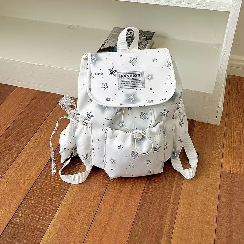 Stylish Star-Printed Backpack