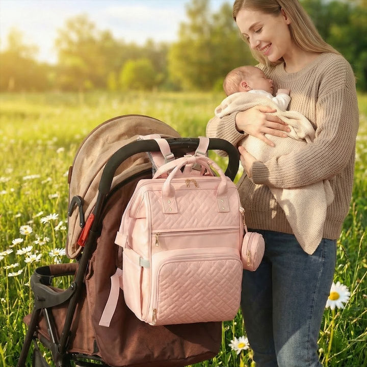 Elegant Multi-Functional Quilted Backpack Bowlift