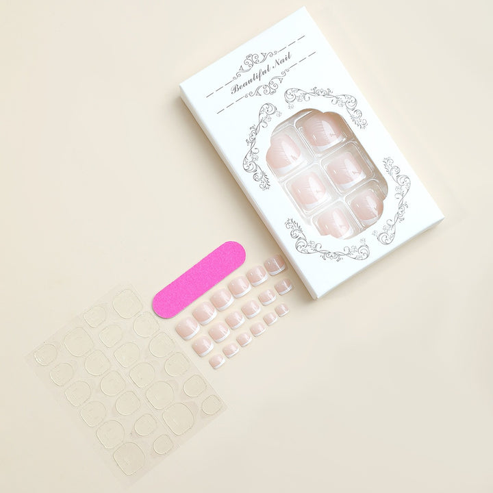 Artificial nail set with elegant design elements Bowlift