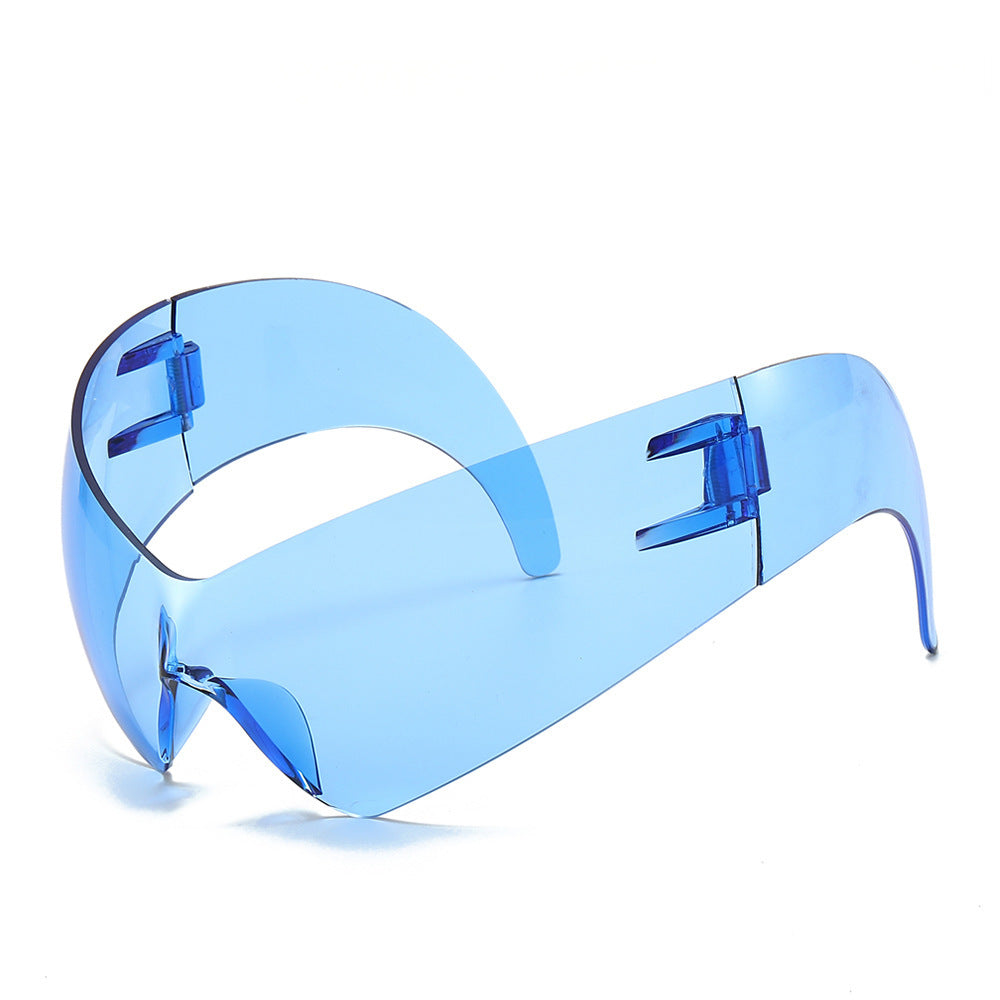 Futuristic Oversized Shield Sunglasses Bowlift