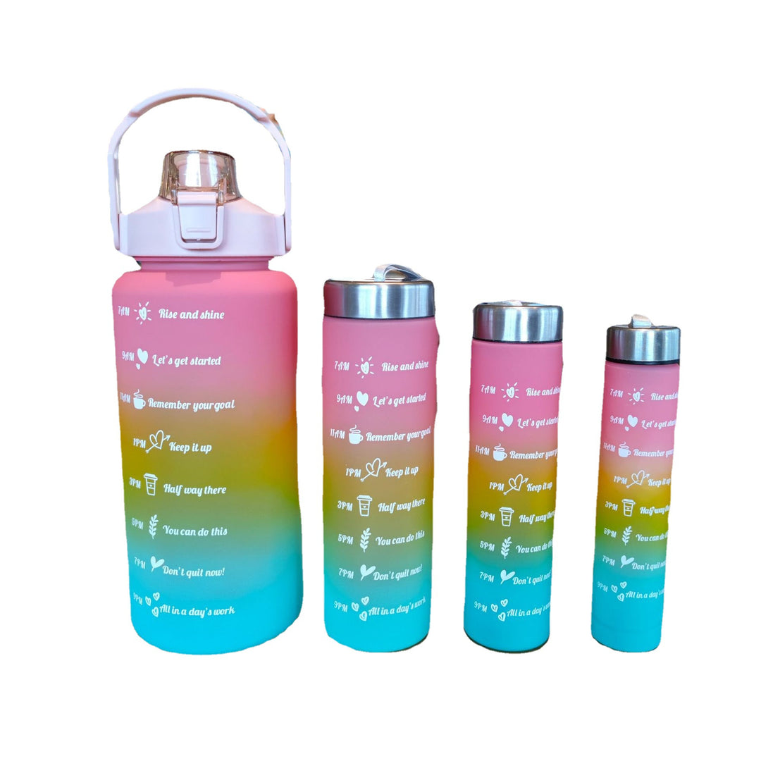 Ladies' Motivation Water Bottle with Time Scale and Ergonomic Design Bowlift