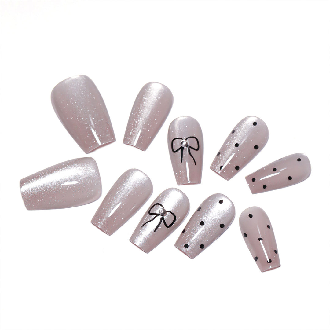 Artful Nail Extensions with Colorful Bow Motifs Bowlift
