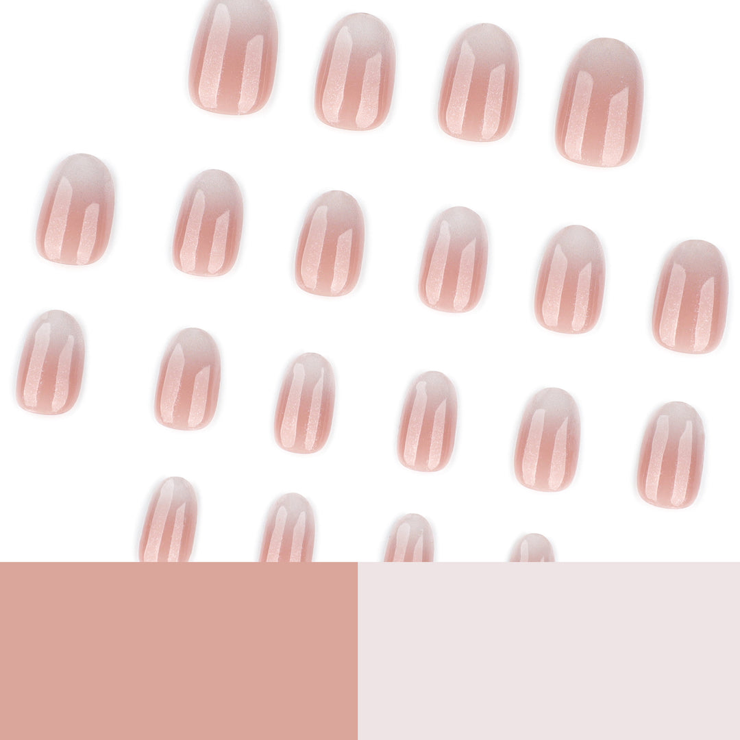 Luxurious nail extensions with elegant glitter ombre coating Bowlift