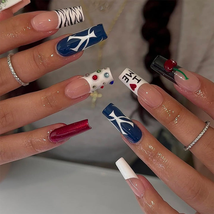 Artificial nails with creative designs Bowlift