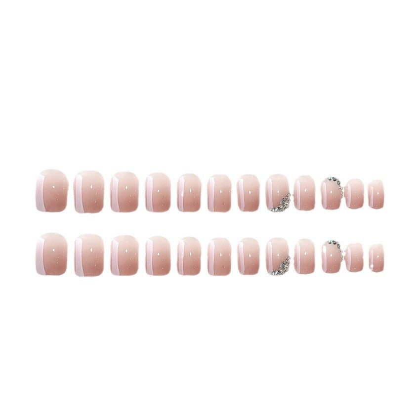 Elegant Rhinestone-Designed Press-On Nail Tips Bowlift