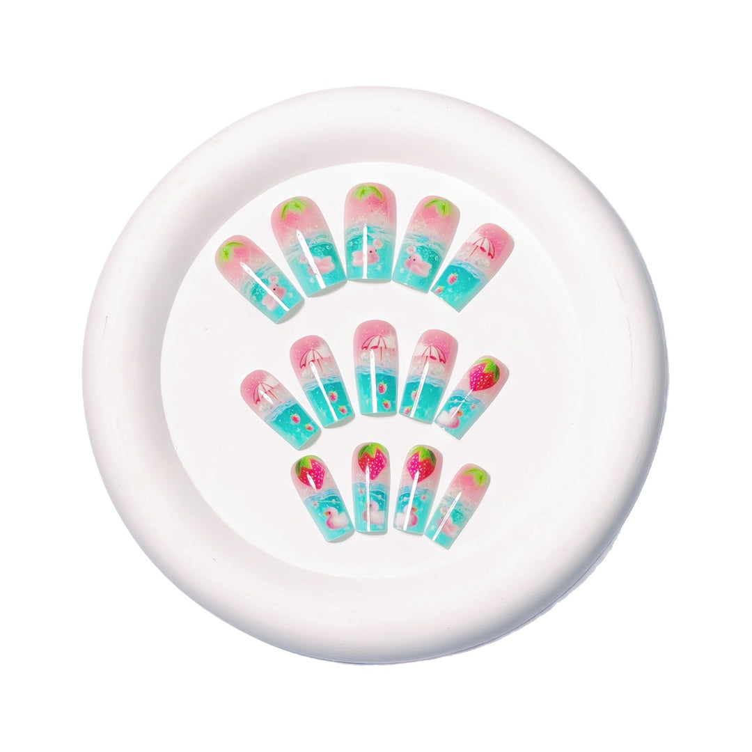 Artistic Summer-Themed Nail Art Bowlift