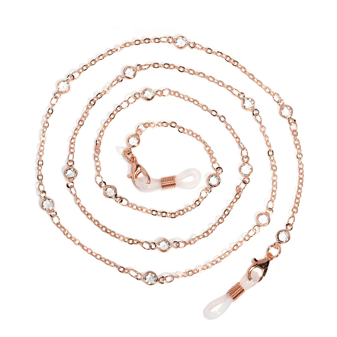 Crystal-Embellished Eyewear Chain Bowlift