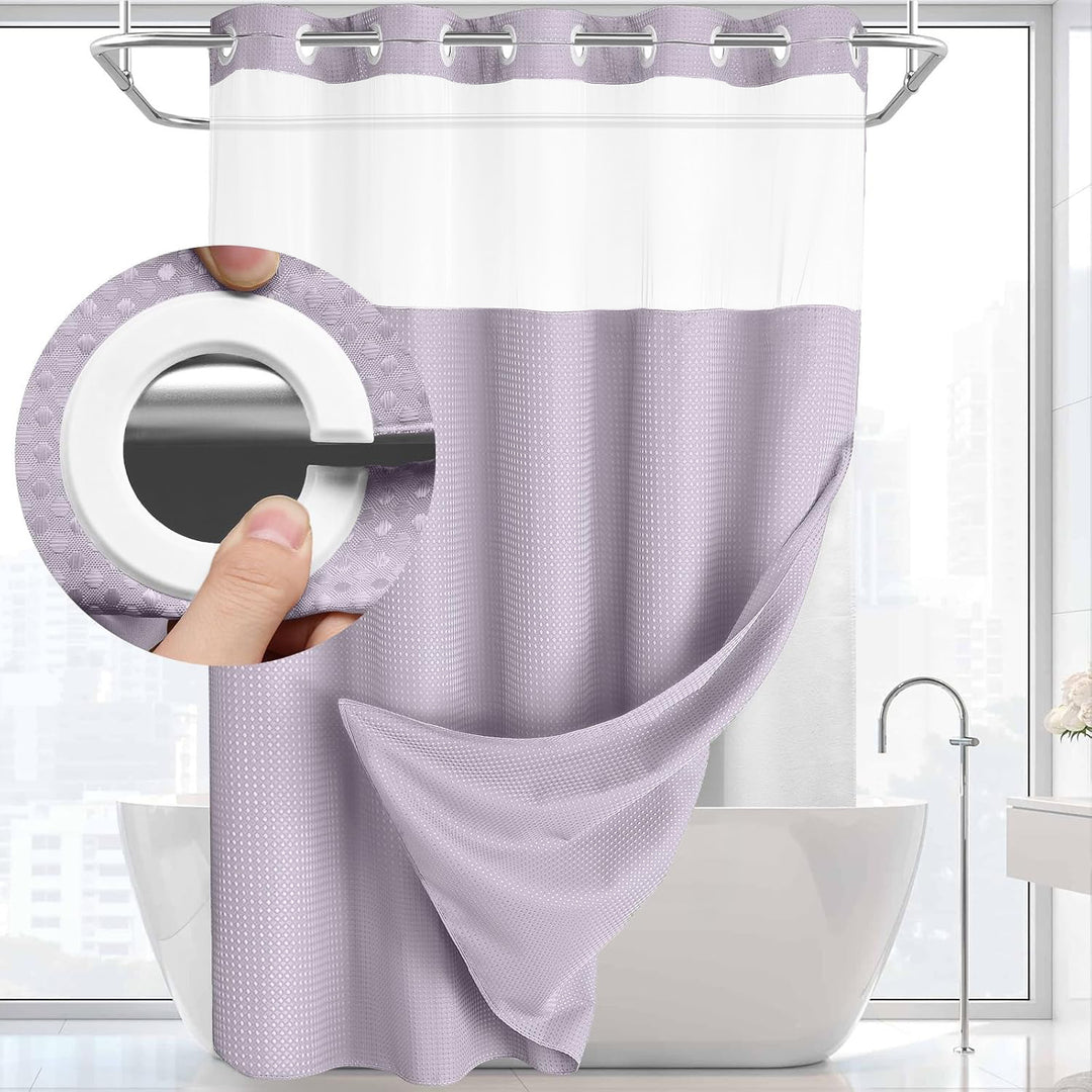 Textured Weave Shower Curtain Bowlift