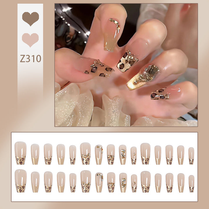 Acrylic nail set with glamorous 3D decorations Bowlift