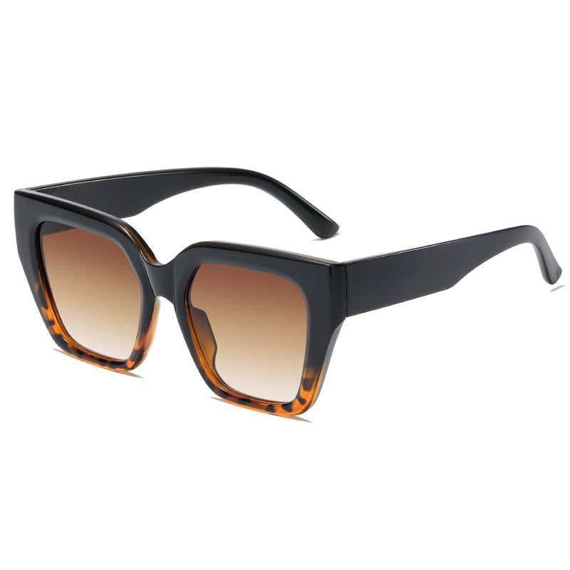 Women's Fashion Oversized Sunglasses with Animal Print Bowlift