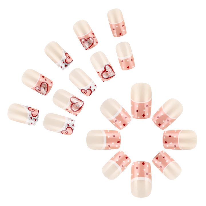 Heart-Inspired Press-On Nail Art Bowlift