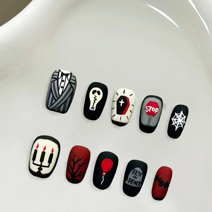 Playful Cat-Themed Press-On Nail Art Bowlift
