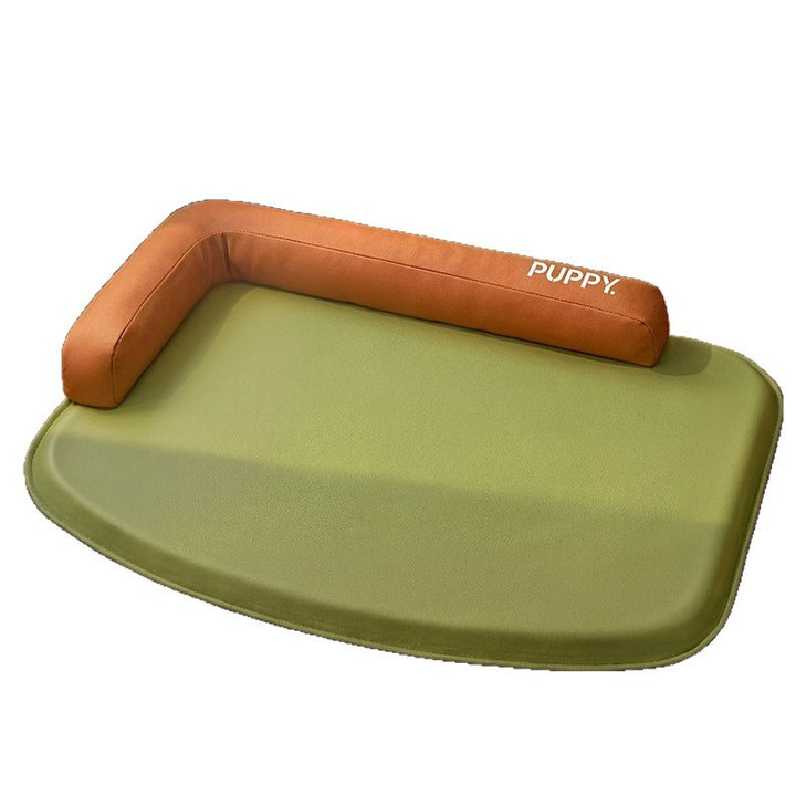 Unisex nan orthopedic dog mat with memory foam and raised head cushion edge Bowlift