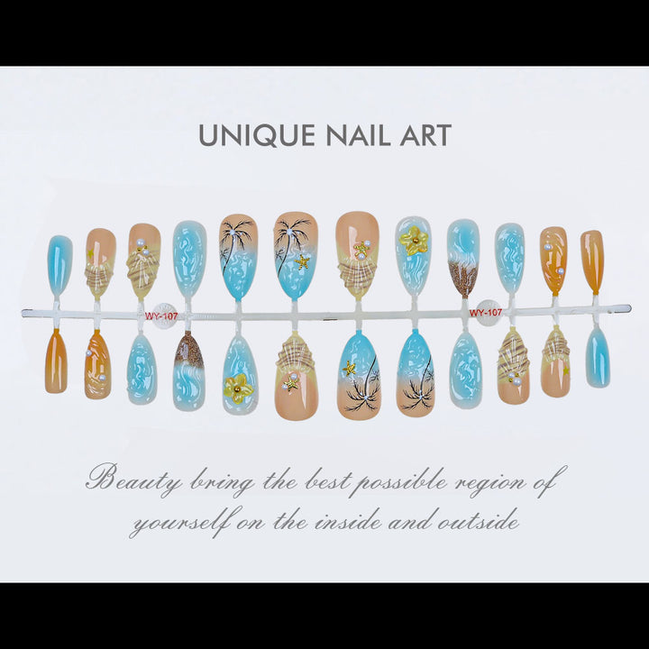 Artistic Floral-Inspired Press-On Nails Bowlift