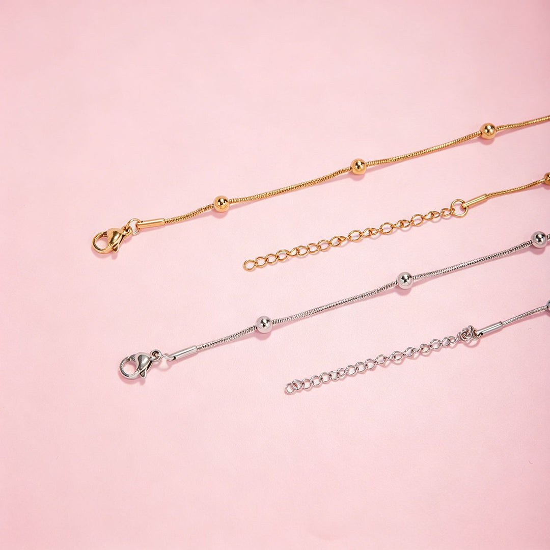Adjustable Beaded Chain Bracelet Bowlift