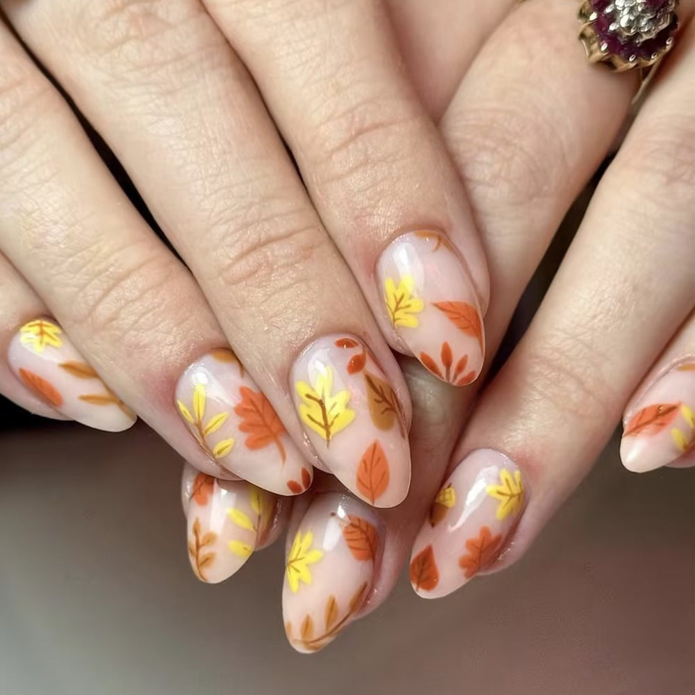 Autumn Leaf-Themed Press-On Nails Bowlift