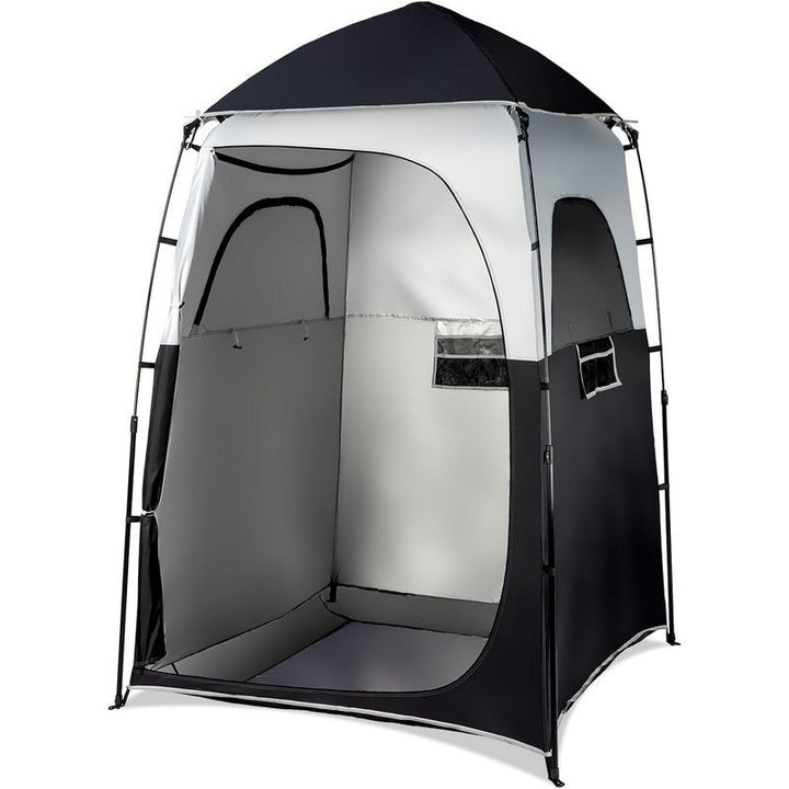 Portable Pop-Up Privacy Shower and Toilet Shelter with Ventilation and Waterproof Canopy Bowlift