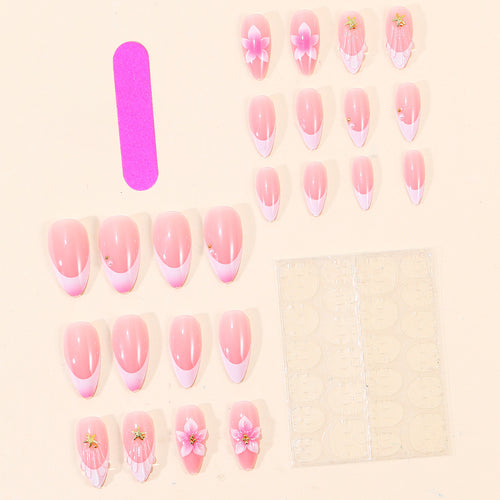 Floral Accent Nail Art Bowlift