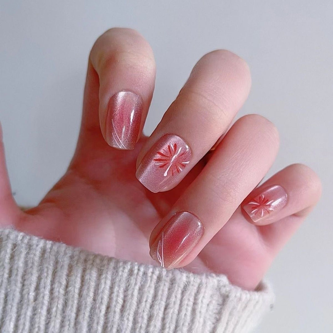 Premium Floral Press-On Nail Collection Bowlift
