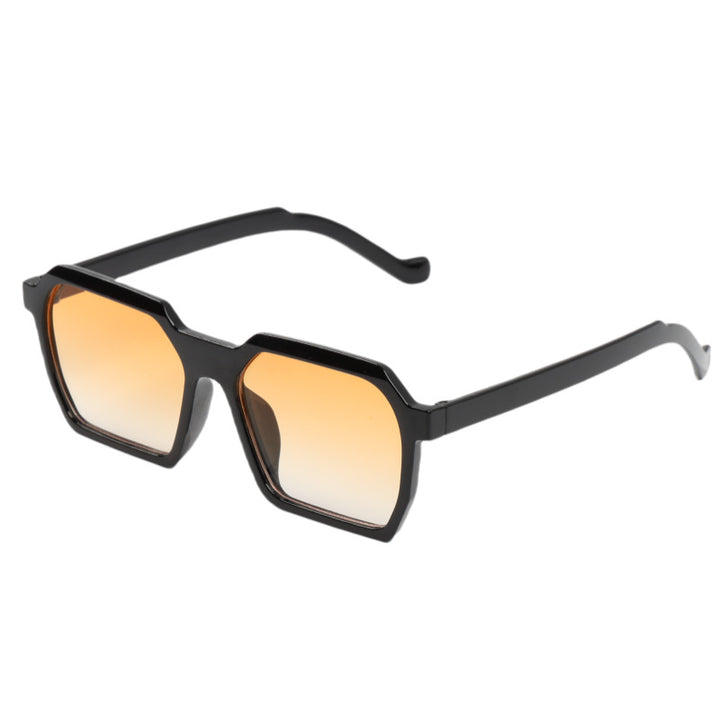 Women's Fashionable Hexagonal Sunglasses with Gentle Gradient Bowlift
