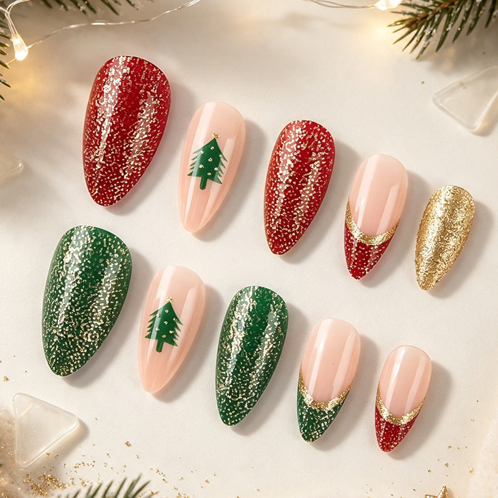 Festive Artful Nail Design Bowlift